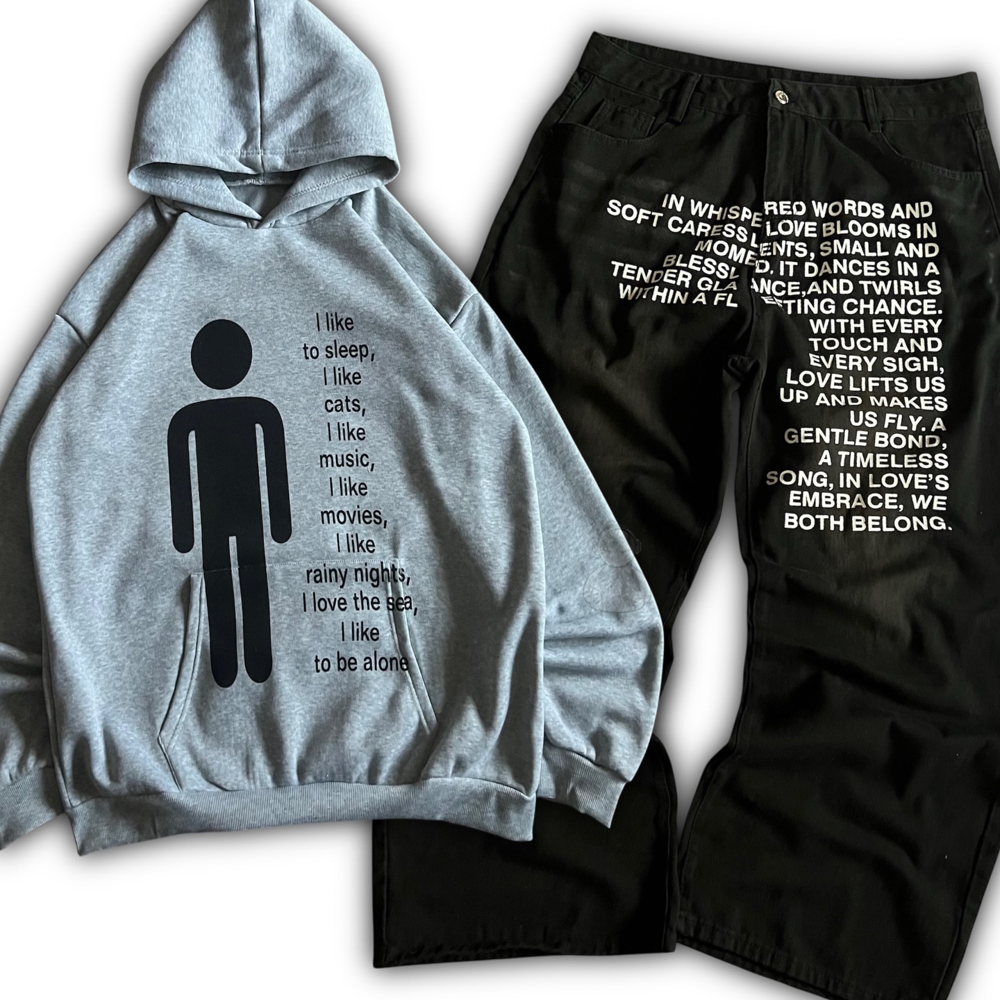 Men'S Fashion Y2K - Amerikaanse patroonletter jeans Y2K heren hoodies