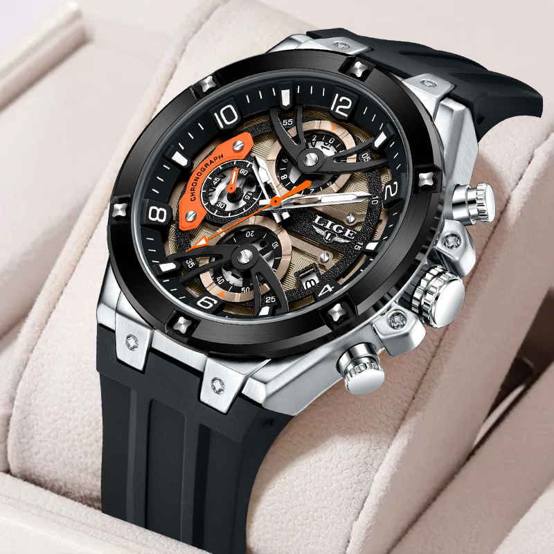 Men'S Fashion Box - LUIK Eenvoudige mode quartz herenhorloge siliconen