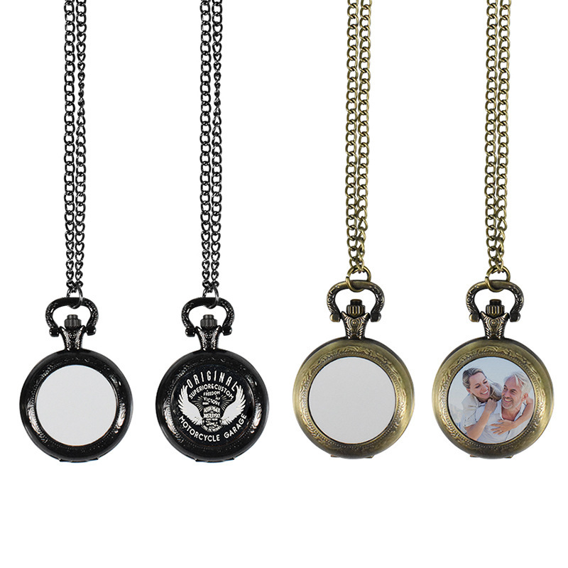 Men'S Fashion Jewelry - Klassieke vintage metalen zakhorloge hanger ketting