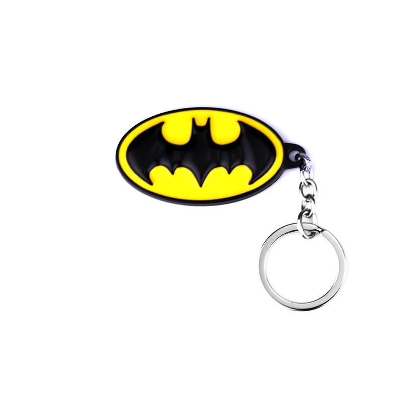 Men'S Fashion Jewelry - Creatieve zwart-gele ovale metalen sleutelhanger met