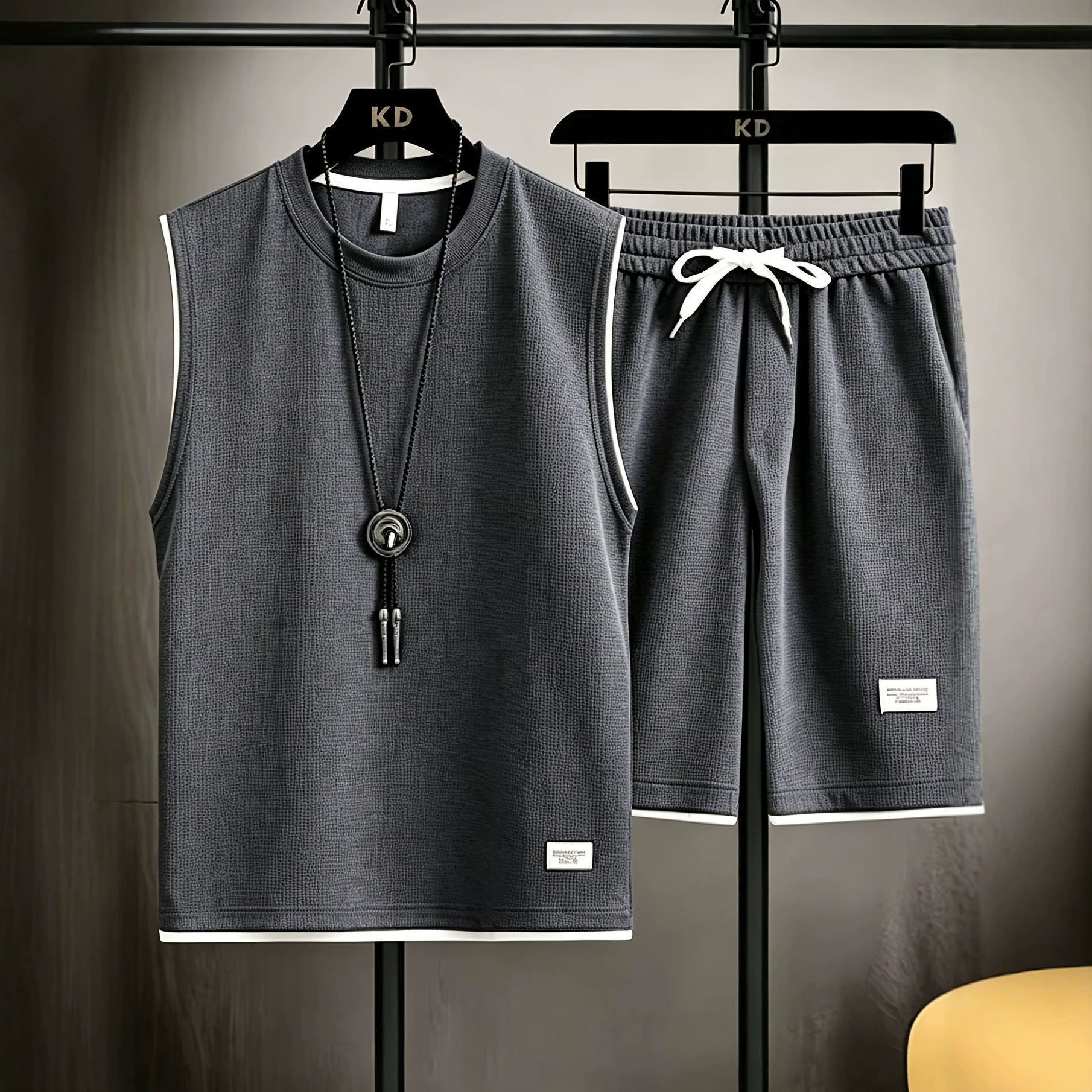 Mens Fashion Casual - Zomer heren vest sets hoge kwaliteit