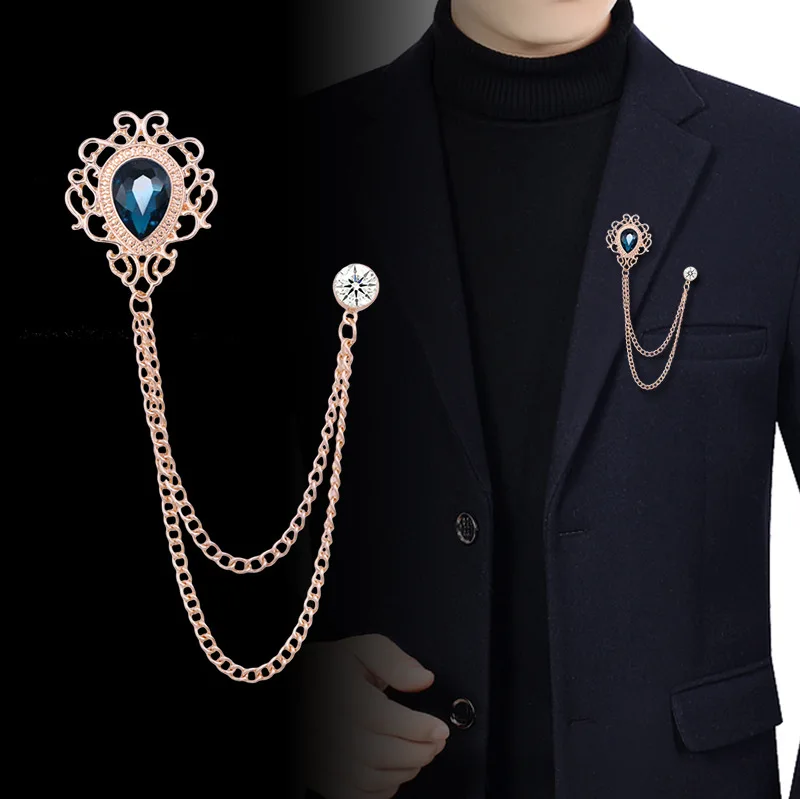 Men'S Fashion Jewelry - Nieuwe Vintage Kwastje Ketting Strass Kristal
