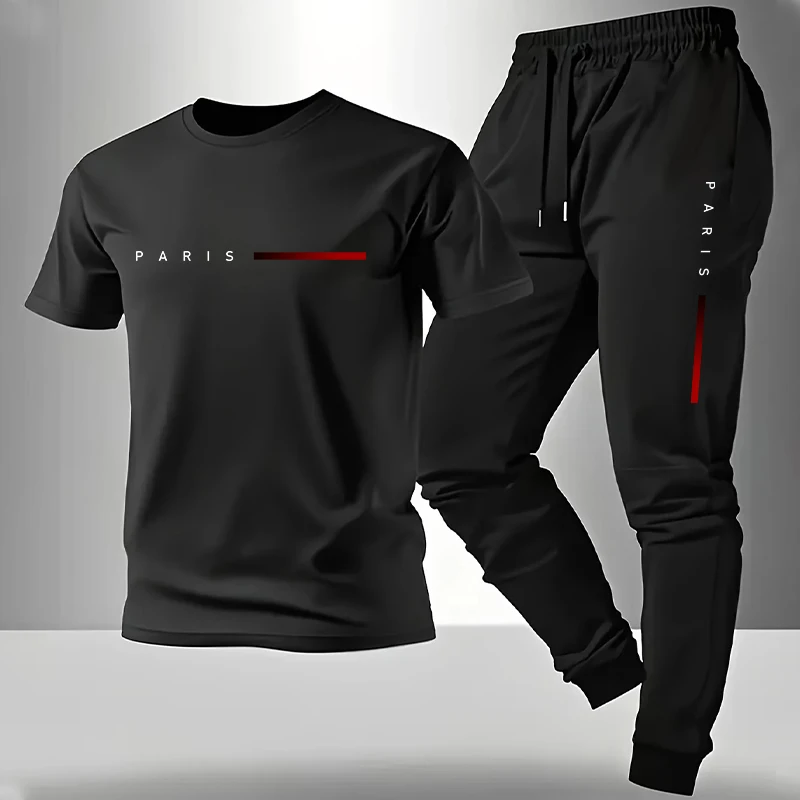Men'S Fashion Course - 2026 Nieuwe Aanwinst Heren Trainingspak T-shirt