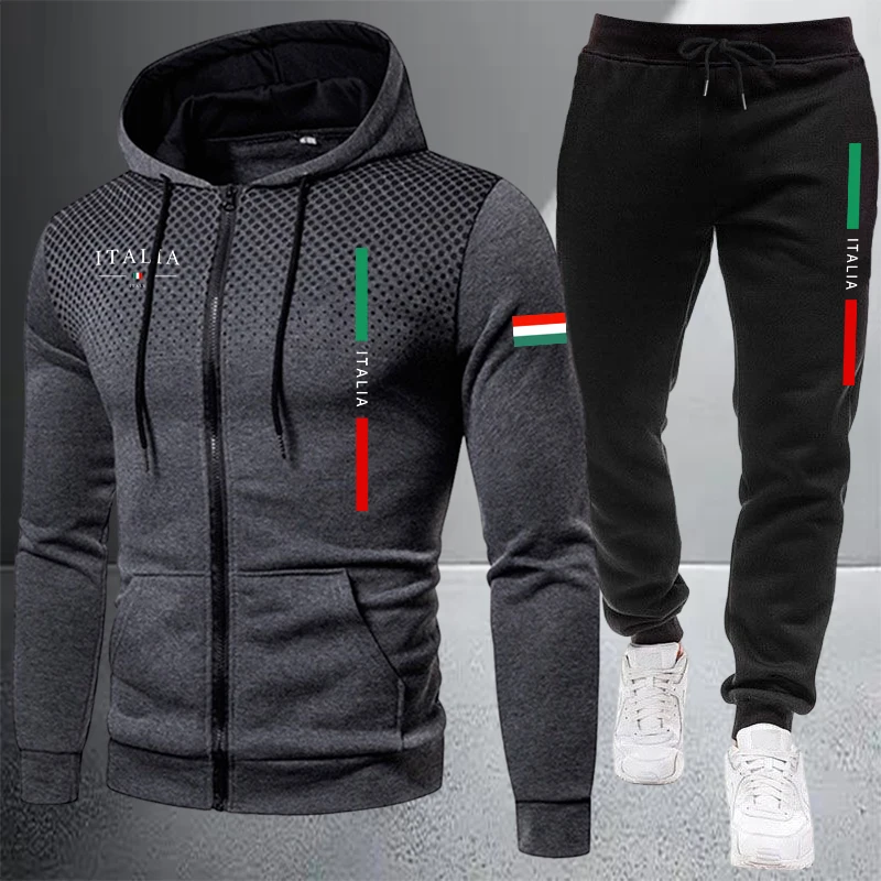 Mens Fashion Zip Up - Heren trainingspak Casual sweatshirt met rits
