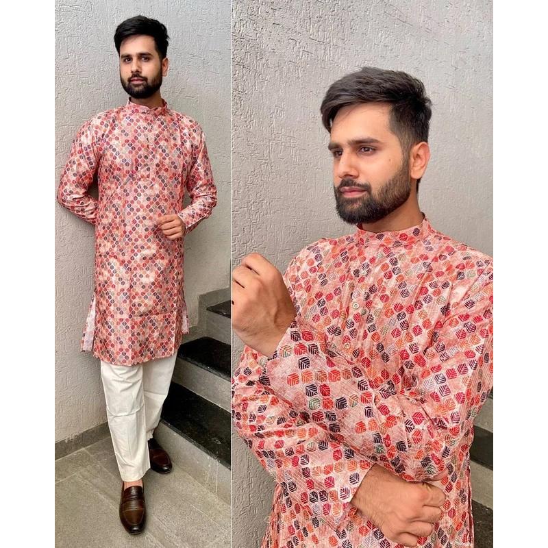 Men'S Fashion Kurta - Luxe Casual Islamitische Arabische Abaya Gewaad