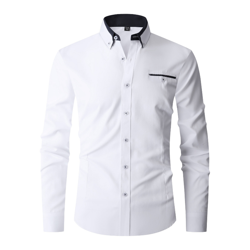 Men'S Fashion Formal - Heren formeel overhemd met lange mouwen,