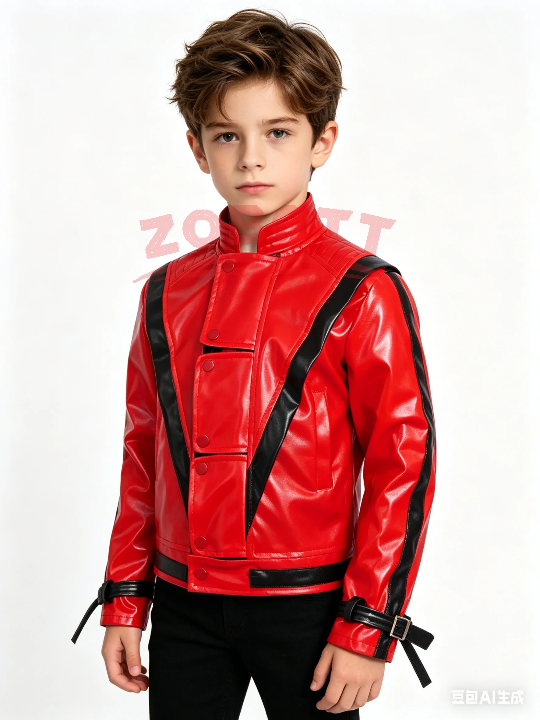 Men'S Fashion Leather Jacket - Michael Joseph Jackson lederen rode spannende