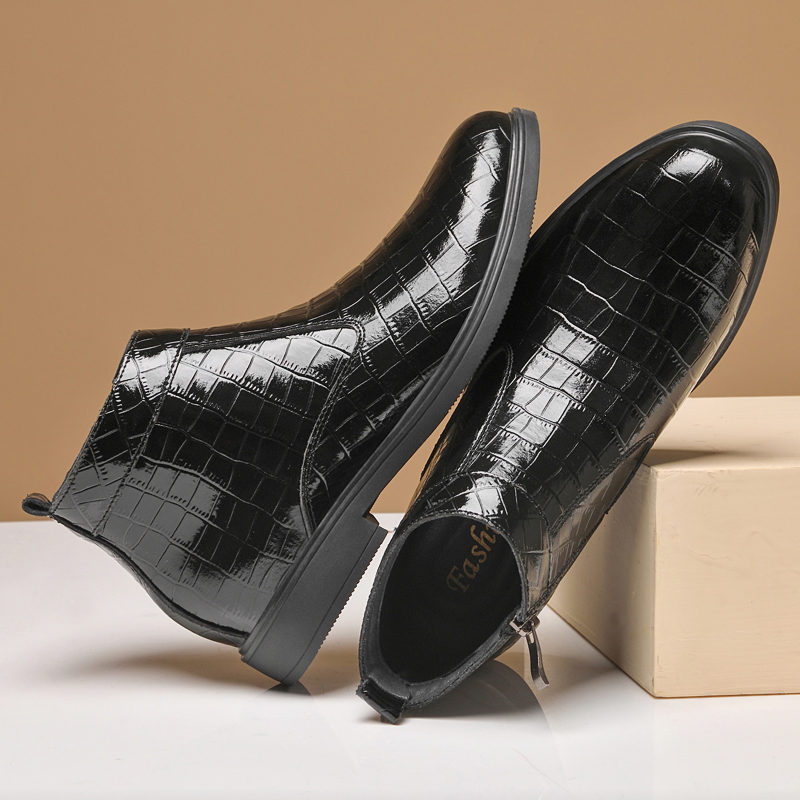 Men'S Fashion Formal - Modieuze heren Chelsea-laarzen met puntige neus,