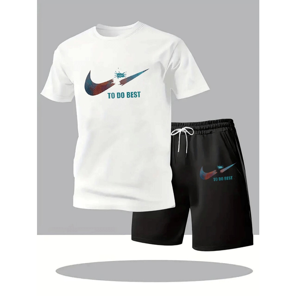 Men'S Fashion Tips - Nieuwe zomersportkleding herenpak mode tweedelige sport