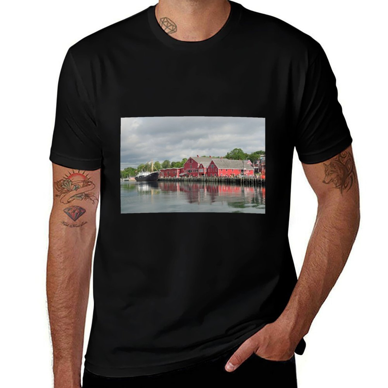 Men'S Fashion Nova Shirts - Stad Lunenburg, Nova Scotia T-shirt Casual