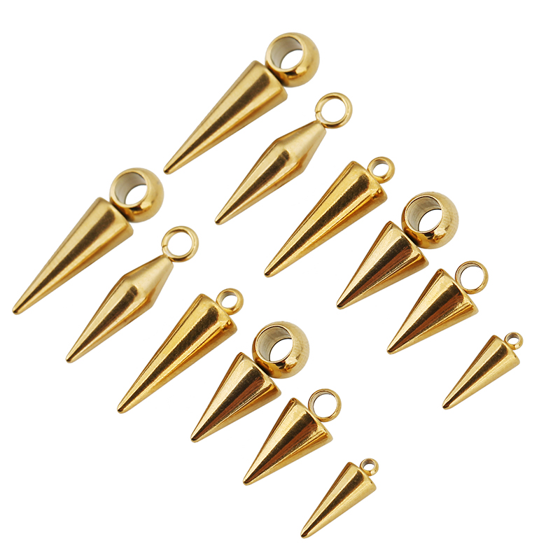 Men'S Fashion Jewelry - 10 stuks roestvrij stalen kegel bedels
