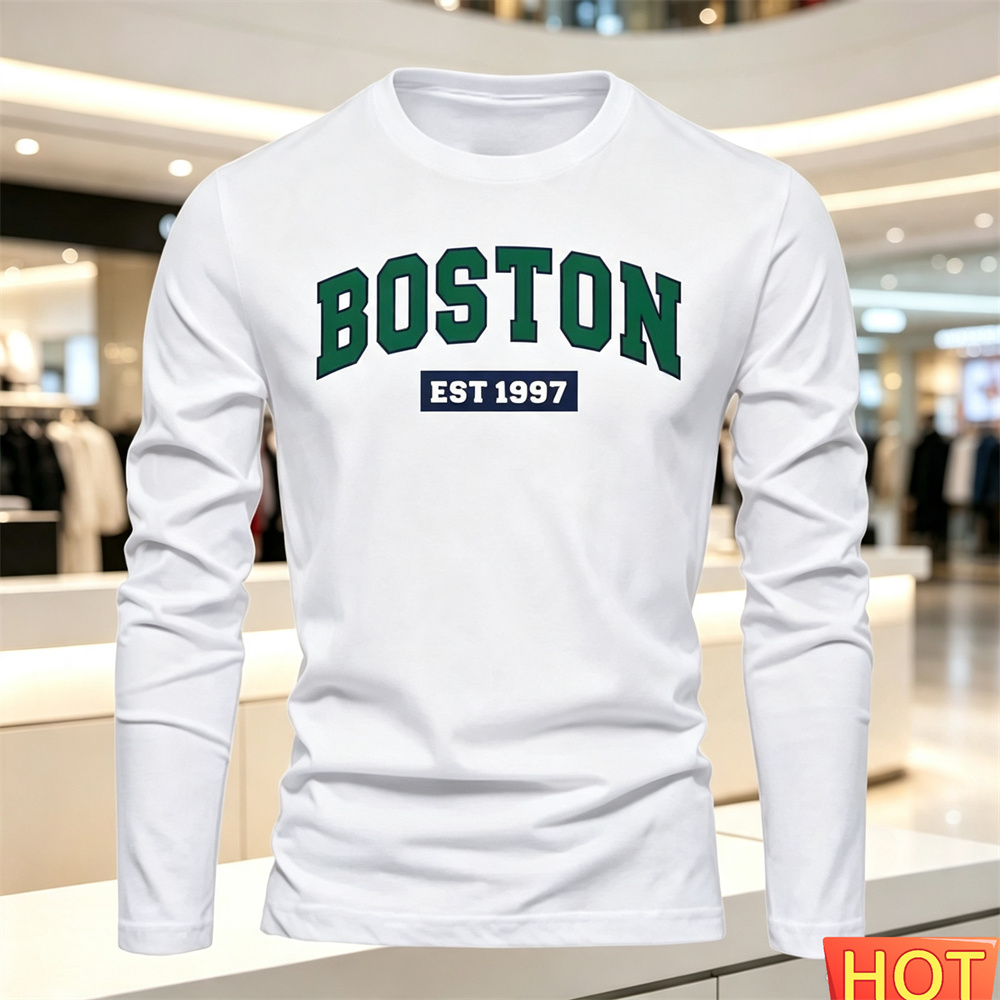 Men'S Fashion Course - Herfst Zomer heren T-shirt met lange