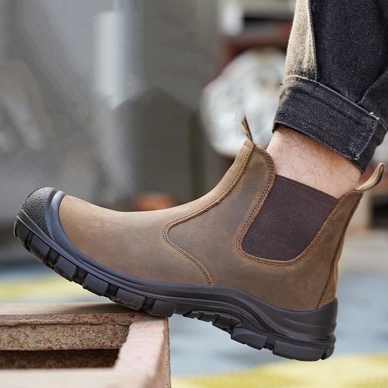 Chelsea Boots Men - grote maat herenmode stalen neus werklaarzen