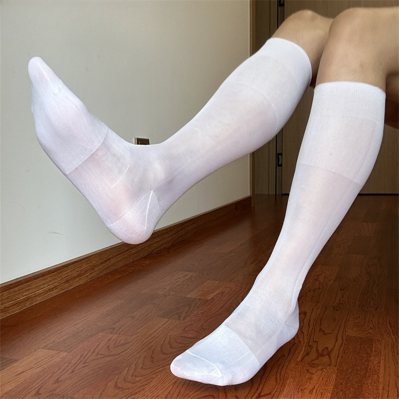 Men'S Fashion Formal - Nieuwe heren kniehoge witte sokken heren