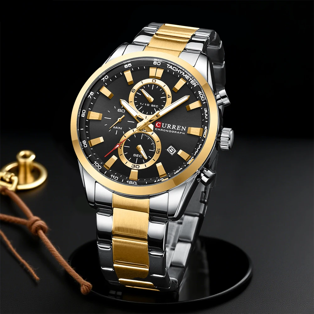 Men'S Fashion Jewelry - CURREN Casual quartz chrono sporthorloges merken