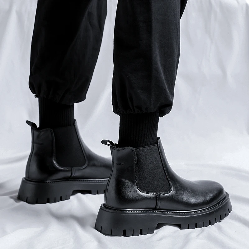 Mens Fashion Dress Shoes - Chelsea Laarzen Mode Lederen Heren Schoenen