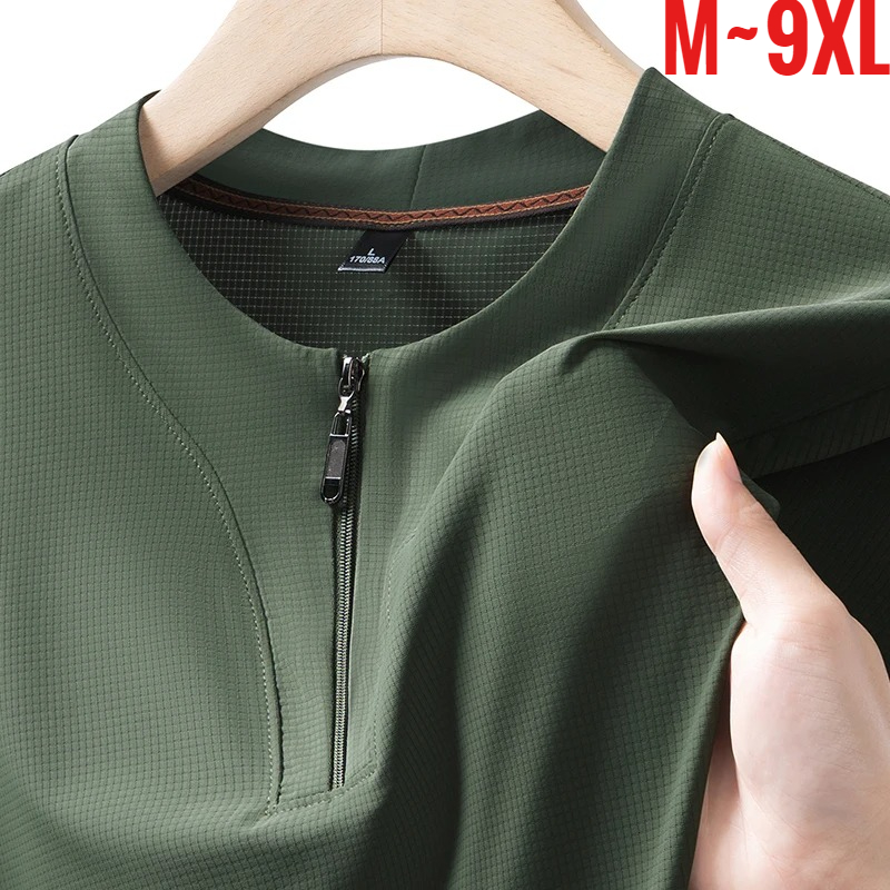 Mens Fashion Zip Up - Groot formaat 9XL Heren IJs Zijde