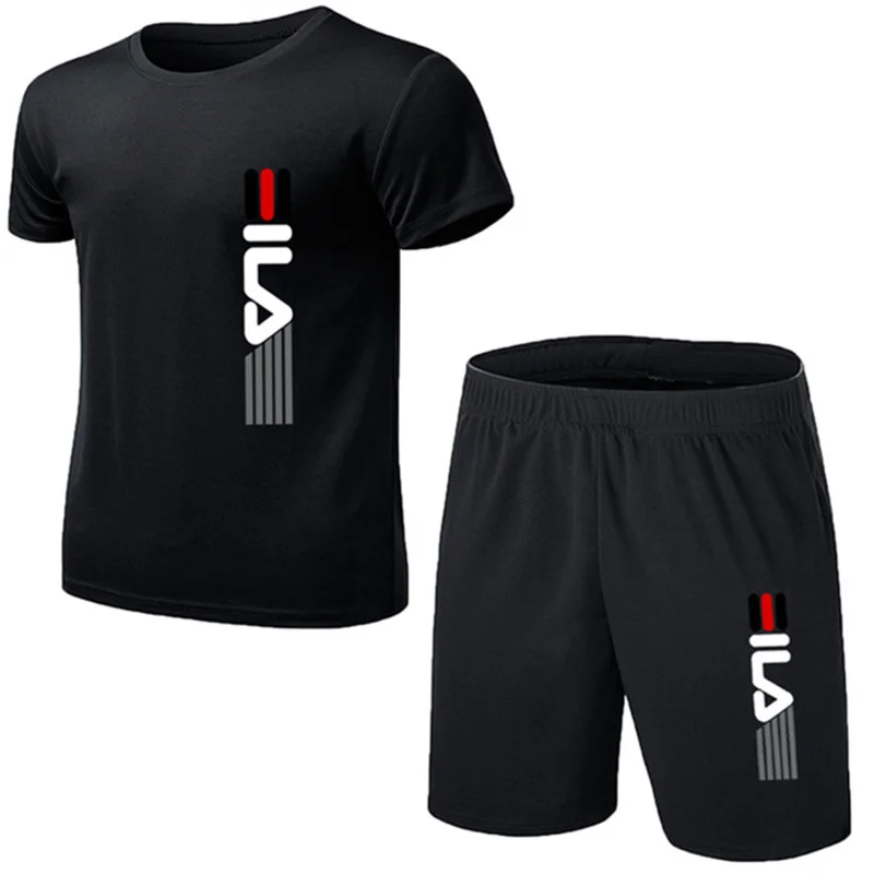 Men'S Fashion Formal - Zomer herenmode eenvoudige fitness tweedelige oversized