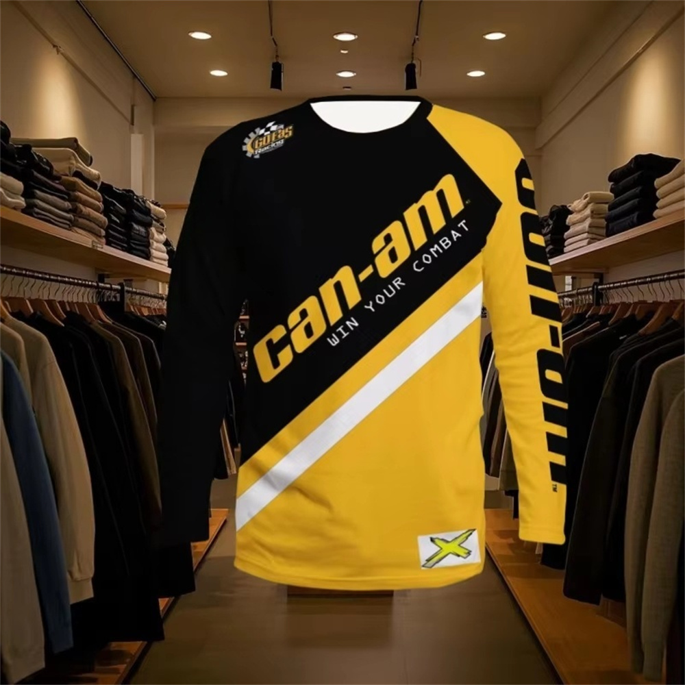 Men'S Fashion Course - Motorcycle Racing T-shirt met lange mouwen