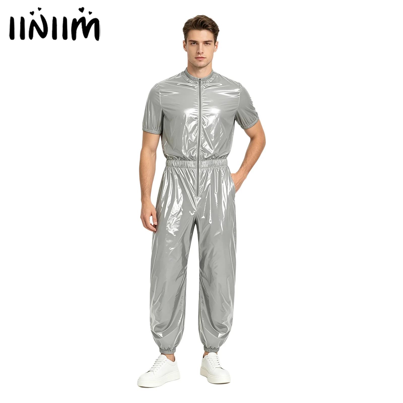 Mens Fashion Zip Up - Heren waterdichte unitard jumpsuit uit één