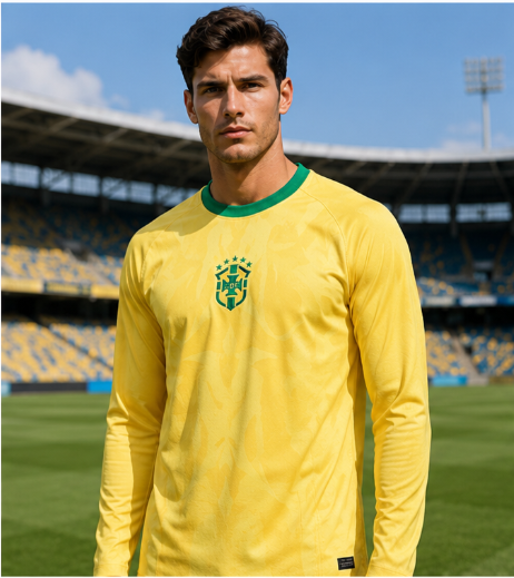 Men'S Fashion Course - Brazilië 2026 Herdenkingseditie 3D-geprint voetbalshirt met