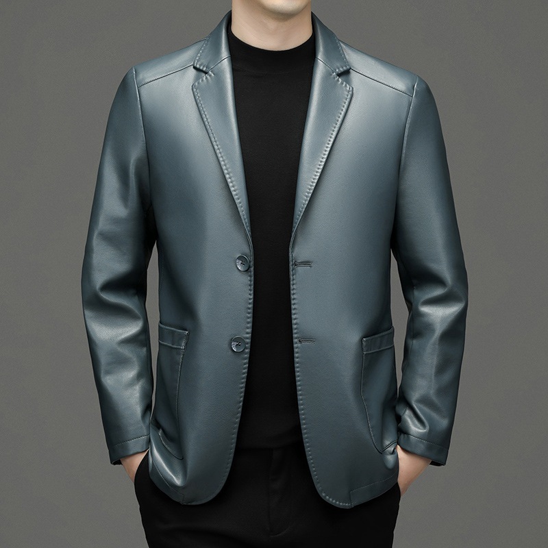Nieuwe Mannen Echt Lederen Bla - Men'S Fashion Leather Jacket recensie en prijs