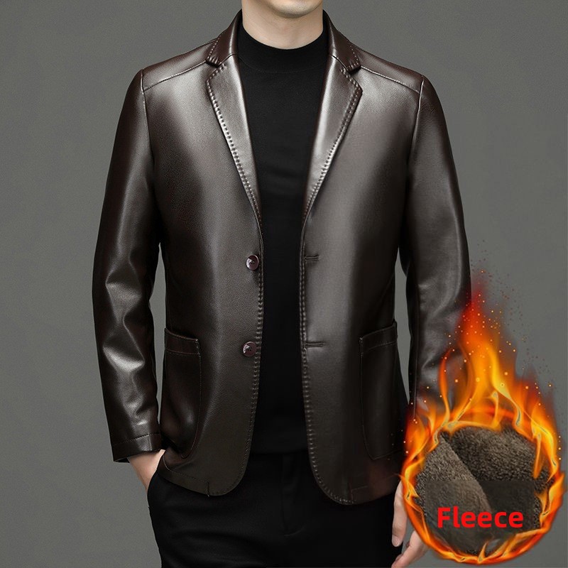 Nieuwe Mannen Echt Lederen Bla - Men'S Fashion Leather Jacket recensie en prijs