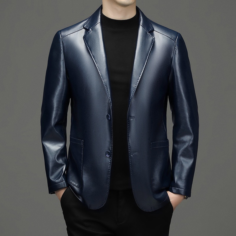 Nieuwe Mannen Echt Lederen Bla - Men'S Fashion Leather Jacket recensie en prijs