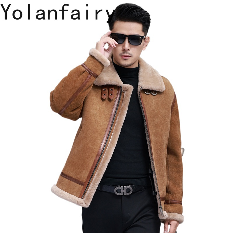 YOLANFAIRY Hoge kwaliteit echt - Men'S Fashion Leather Jacket recensie en prijs