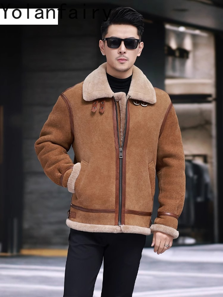 YOLANFAIRY Hoge kwaliteit echt - Men'S Fashion Leather Jacket recensie en prijs