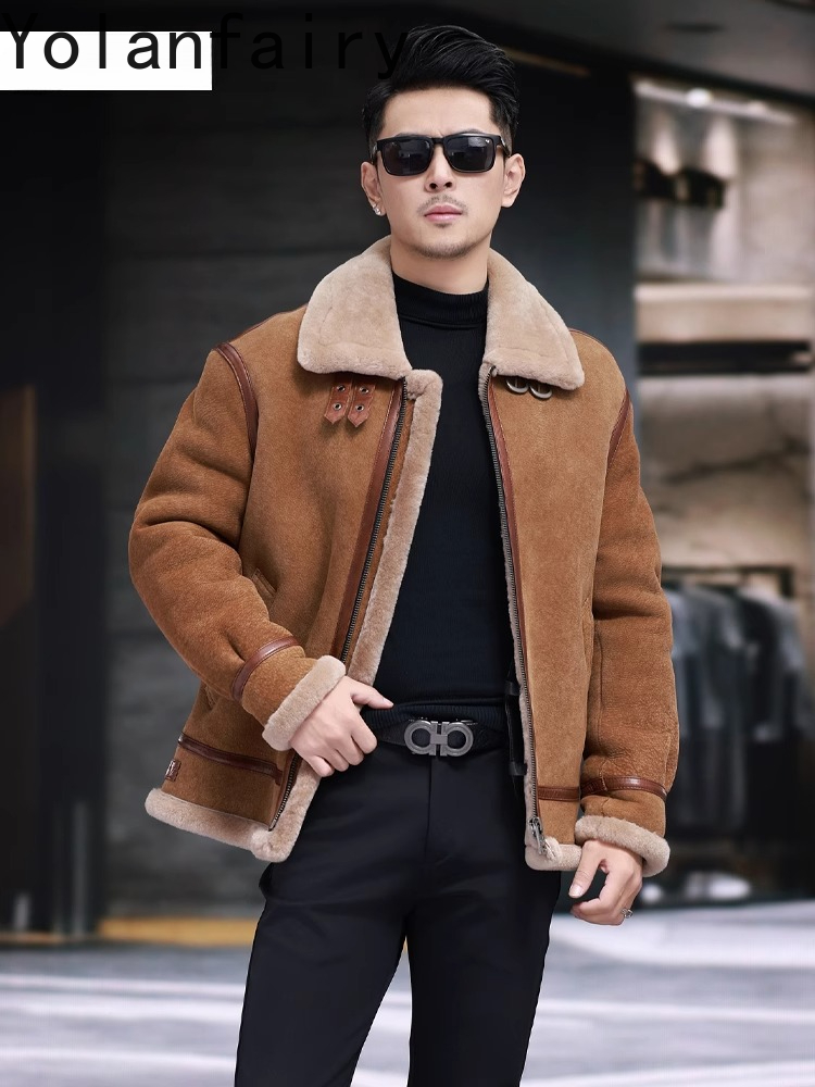 YOLANFAIRY Hoge kwaliteit echt - Men'S Fashion Leather Jacket recensie en prijs