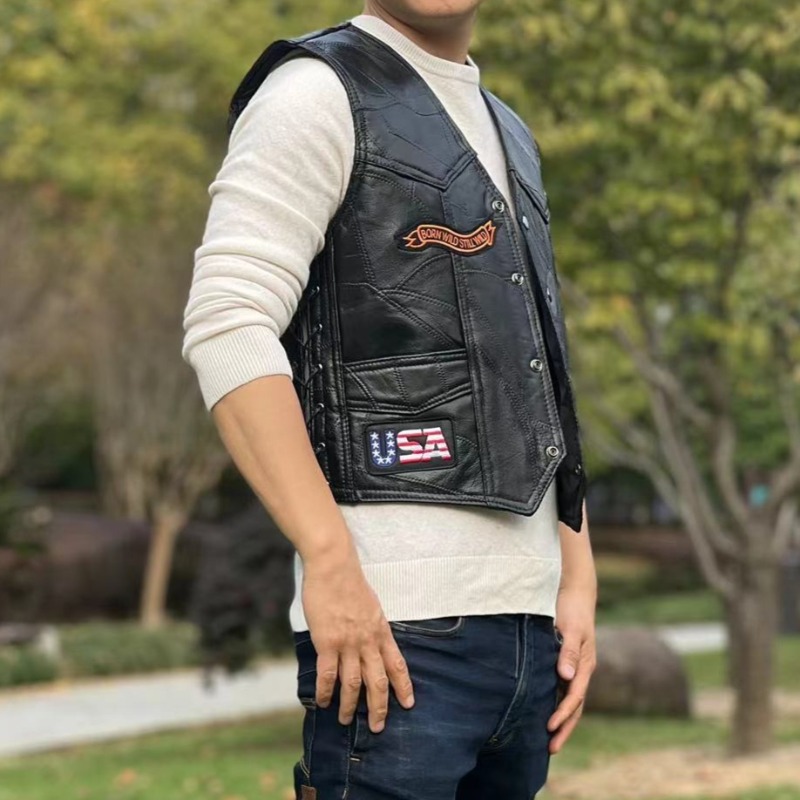 NIEUWE motorfietsvesten heren  - Men'S Fashion Leather Jacket recensie en prijs