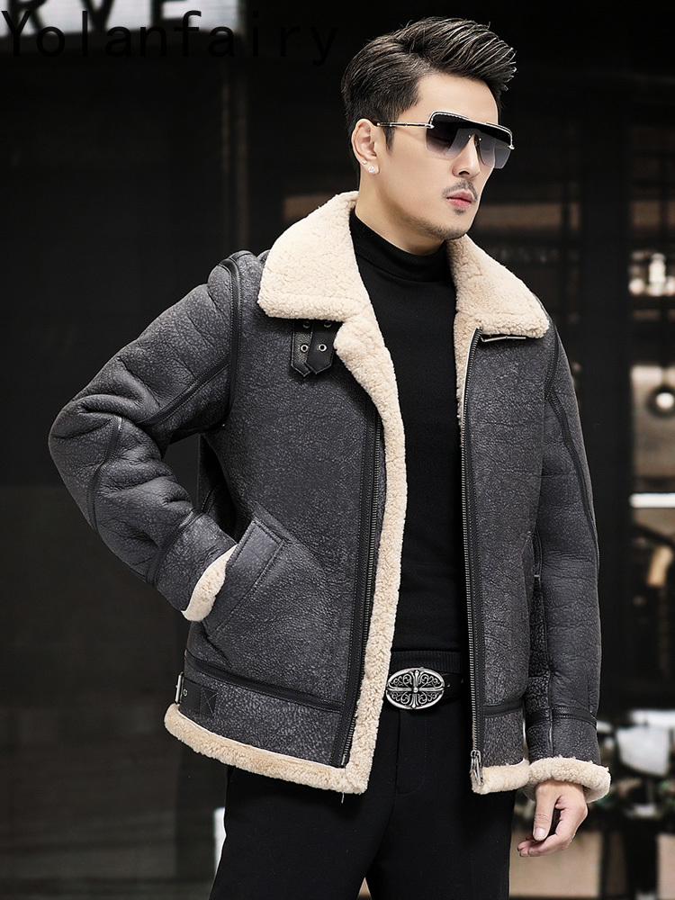 YOLANFAIRY Echte lederen jasse - Men'S Fashion Leather Jacket recensie en prijs