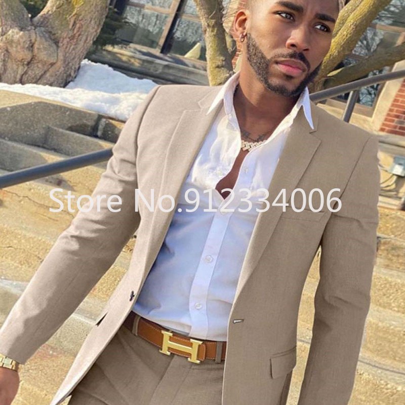 2 Stuks Beige Pak Voor Mannen  - Men'S Fashion Formal recensie en prijs