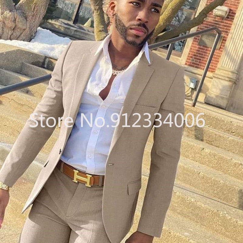 2 Stuks Beige Pak Voor Mannen  - Men'S Fashion Formal recensie en prijs