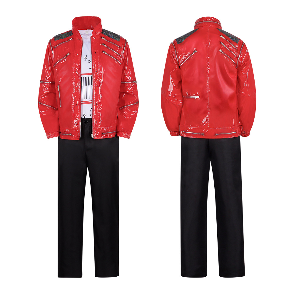 Mannen rode leren jas Michael  - Men'S Fashion Leather Jacket recensie en prijs