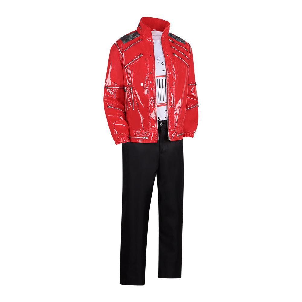Mannen rode leren jas Michael  - Men'S Fashion Leather Jacket recensie en prijs