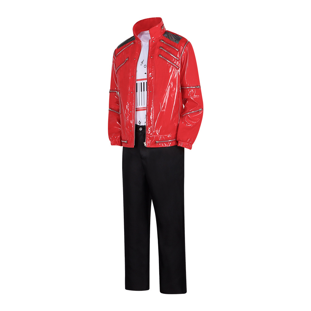 Mannen rode leren jas Michael  - Men'S Fashion Leather Jacket recensie en prijs
