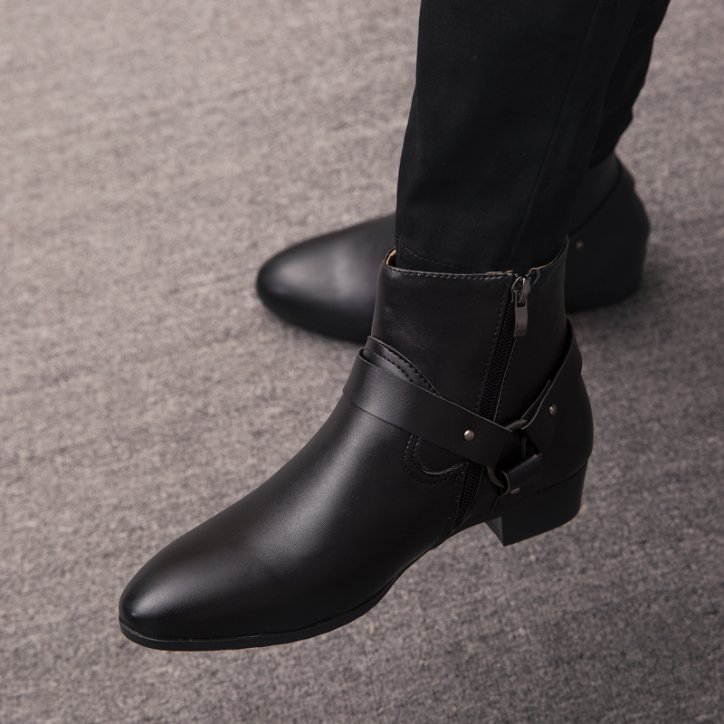2026 Nieuwe enkellaarzen PU-le - Mens Fashion Dress Shoes recensie en prijs