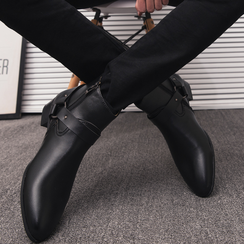 2026 Nieuwe enkellaarzen PU-le - Mens Fashion Dress Shoes recensie en prijs