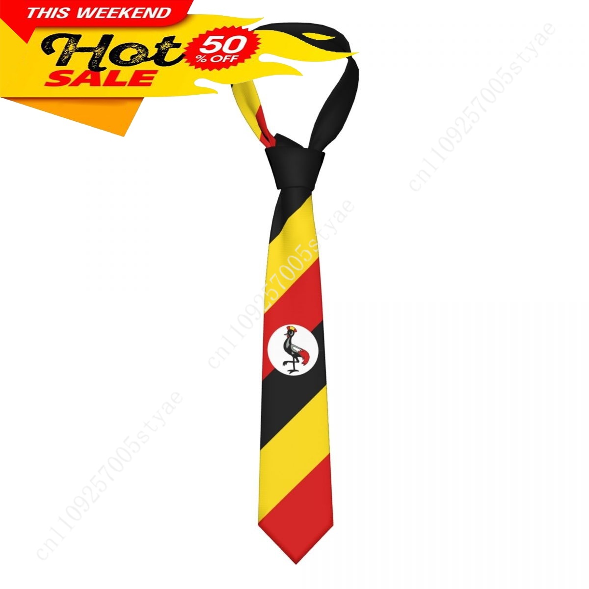 Uganda Vlag Stropdas Embleem S - Men Fashion Uganda recensie en prijs