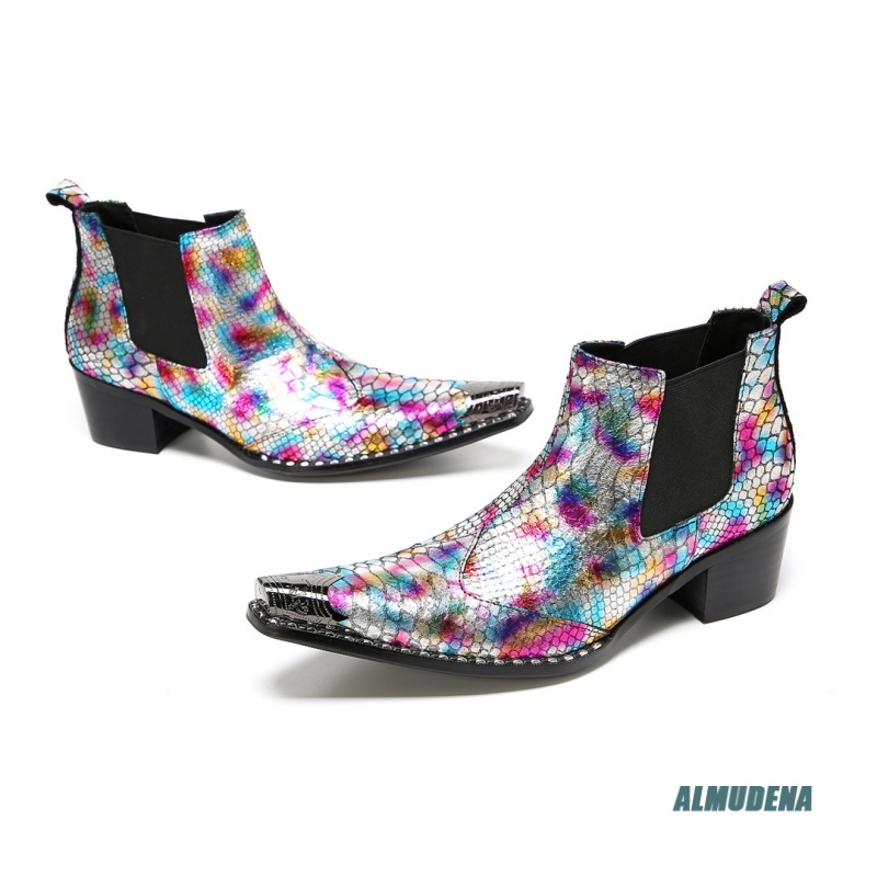Veelkleurige metallic slangenp - Mens Fashion Dress Shoes recensie en prijs