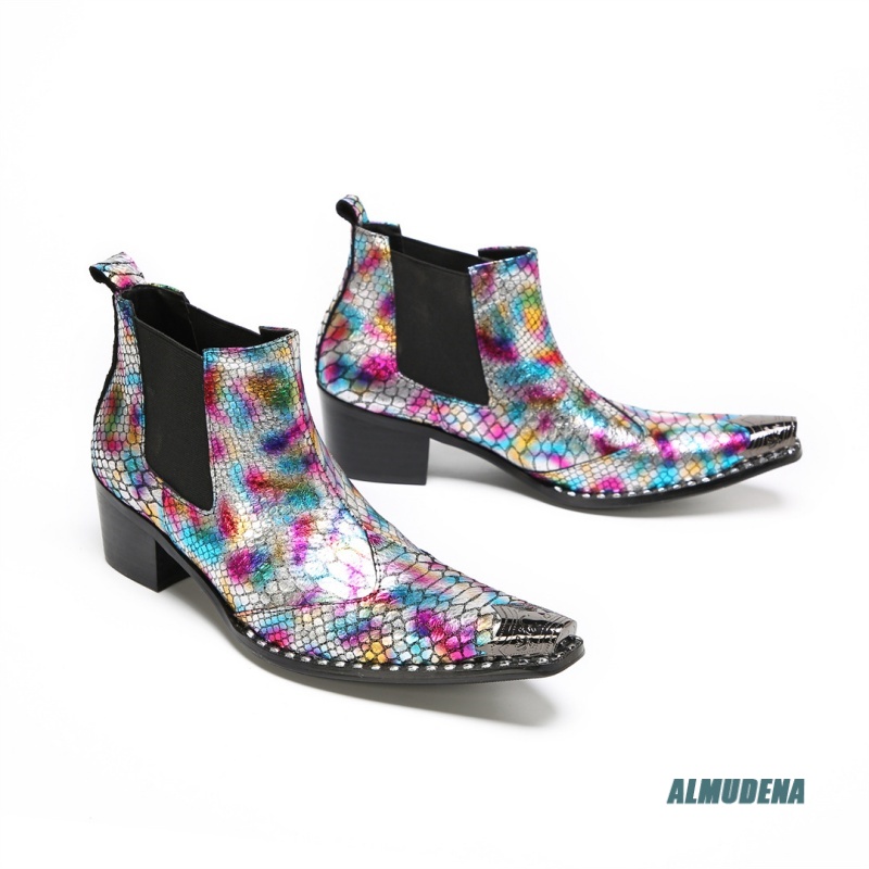 Veelkleurige metallic slangenp - Mens Fashion Dress Shoes recensie en prijs