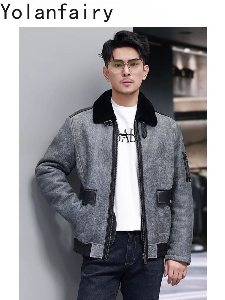 YOLANFAIRY Korte Natuurlijke B - Men'S Fashion Leather Jacket recensie en prijs