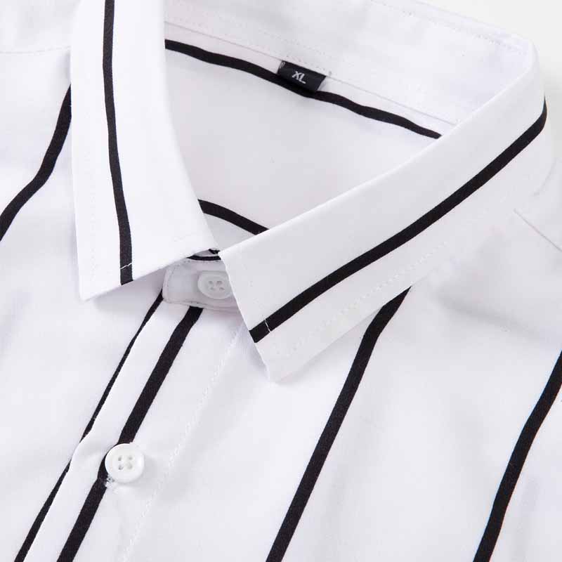 Heren gestreept overhemd met l - Men'S Fashion Formal recensie en prijs