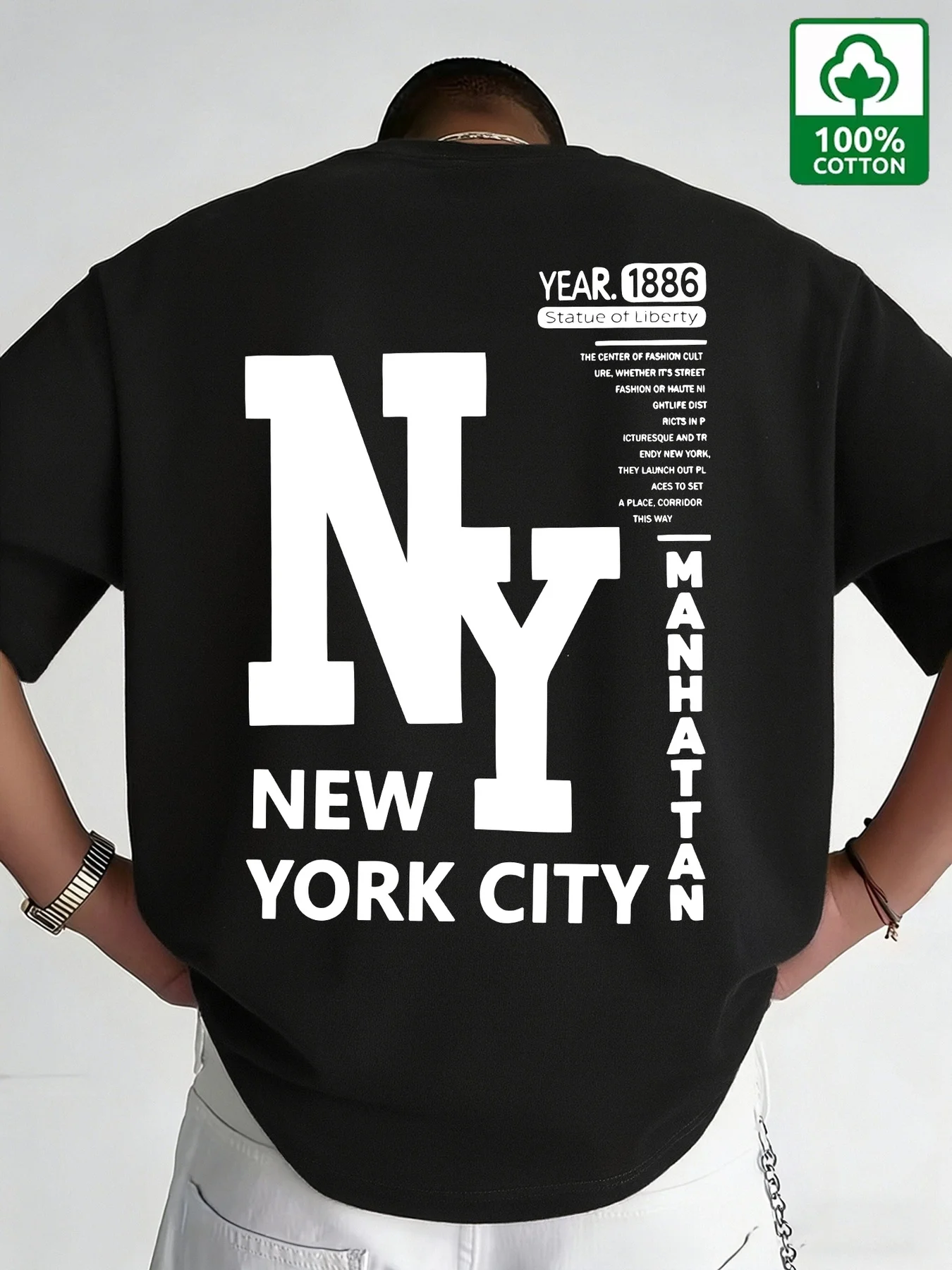 Heren NYC T-shirt Katoen New Y - Men'S Fashion Nyc recensie en prijs