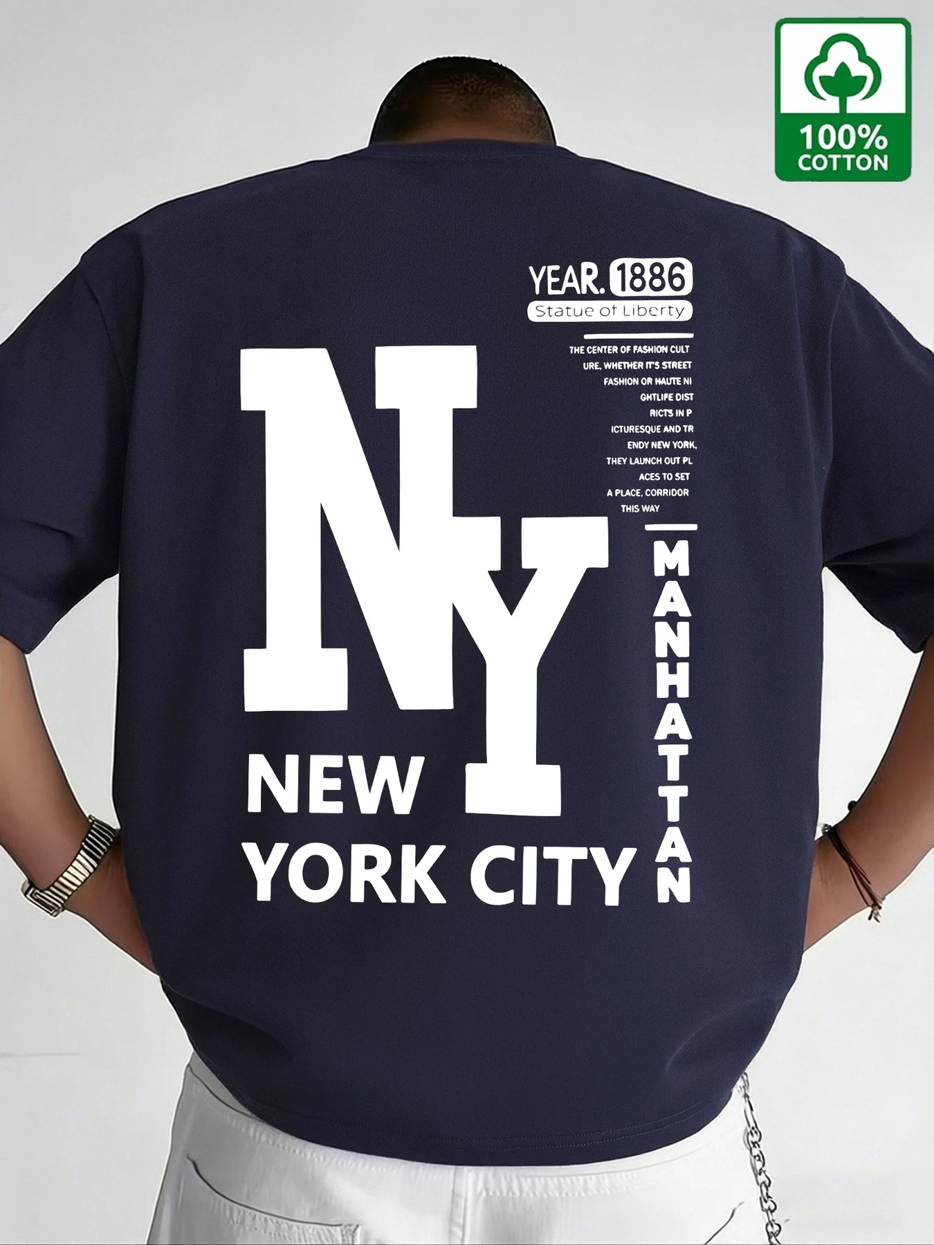 Heren NYC T-shirt Katoen New Y - Men'S Fashion Nyc recensie en prijs