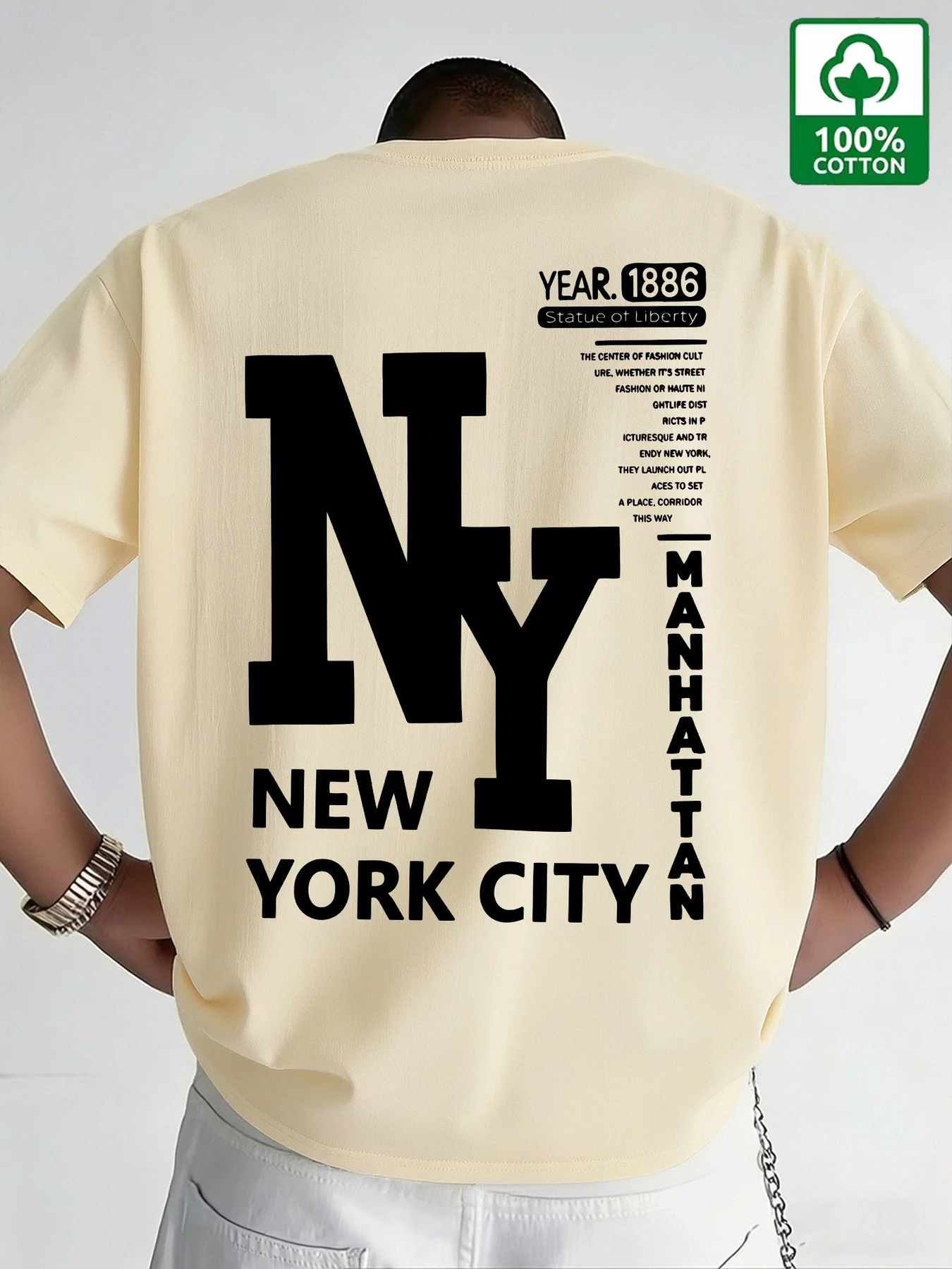 Heren NYC T-shirt Katoen New Y - Men'S Fashion Nyc recensie en prijs