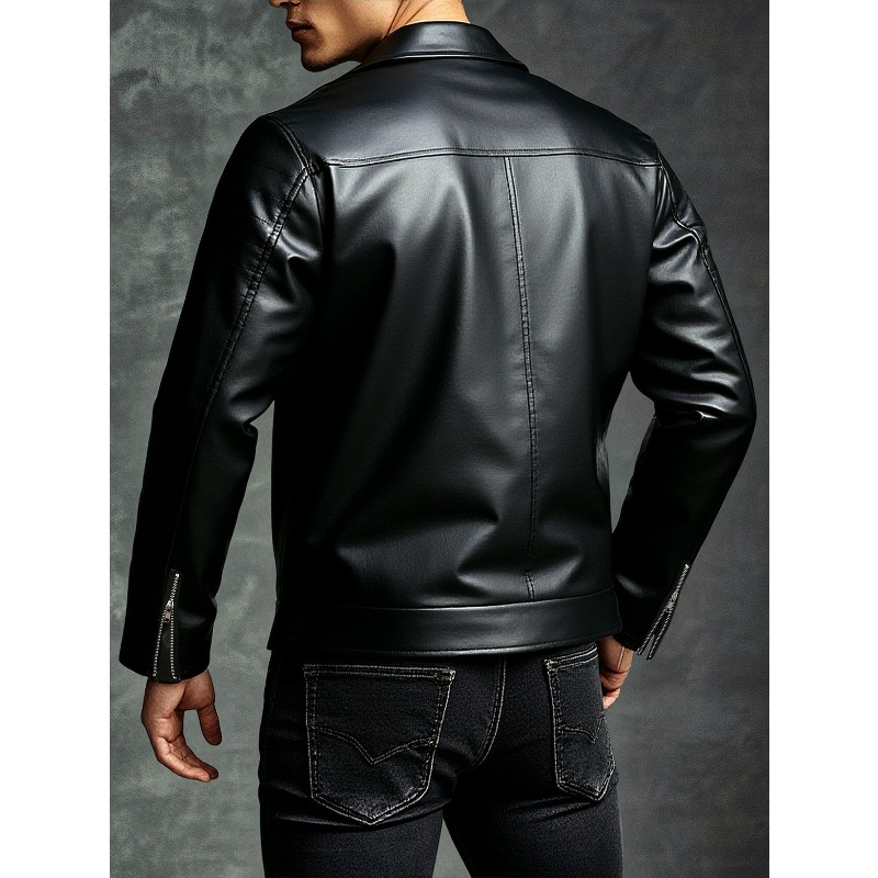 Nieuwe leren herenjas mode eff - Men'S Fashion Leather Jacket recensie en prijs