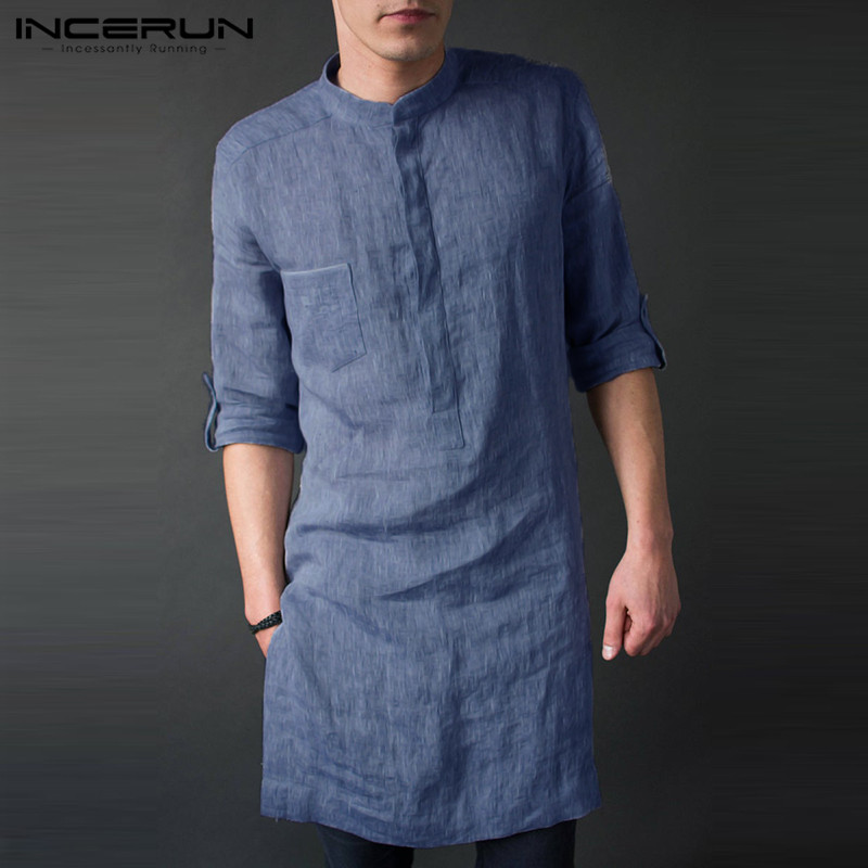 INCERUN mannen Lange Mouw Midi - Men'S Fashion Kurta recensie en prijs